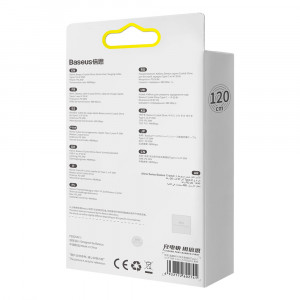 Кабел за зареждане и данни BASEUS Crystal Shine USB Type C към Lightning с бързо зареждане 20W 1.2m черен (CAJY000201) - Img 6