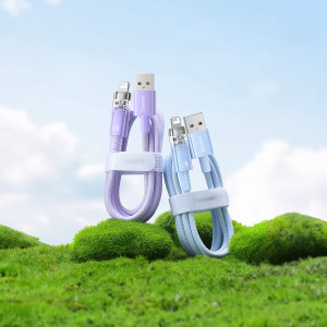 Кабел за зареждане и данни BASEUS Explorer USB Type A към Lightning 2.4A 2m бял (CATS010102) - Img 19