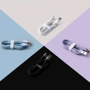 Кабел за зареждане и данни BASEUS StarSpeed 3in1 USB Type A към micro USB / Lightning / USB Type C 3.5A 1.2m черен - Img 11