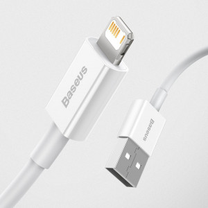 Кабел за зареждане и данни BASEUS Superior USB Type A към Lightning 2.4A 1m бял (CALYS-A02) - Img 12