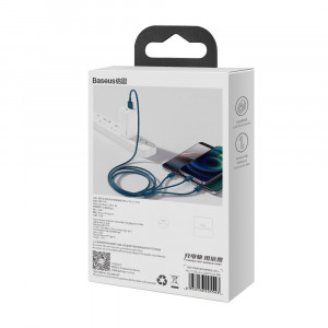 Кабел за зареждане и данни BASEUS Superior USB Type A към Lightning / micro USB / USB Type 3,5A 1.5m син (CAMLTYS-03) - Img 6