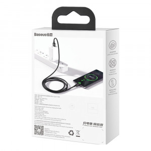Кабел за зареждане и данни BASEUS Superior USB Type A към USB Type C с бързо зареждане 66 W 11V 6A Huawei SuperCharge SCP 1m черен (CATYS-01) - Img 6