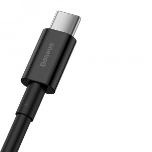 Кабел за зареждане и данни BASEUS Superior USB Type A към USB Type C 66 W 11V 6A Huawei SuperCharge SCP 2m черен (CATYS-A01) - Img 7