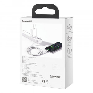 Кабел за зареждане и данни BASEUS Superior USB Type A към USB Type C 66 W 6A 2m бял (CATYS-A02) - Img 6