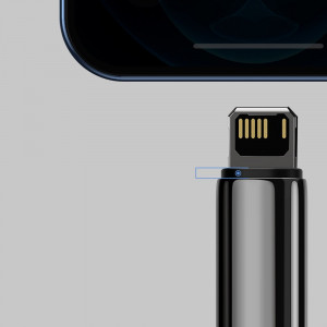 Кабел за зареждане и данни BASEUS Tungsten USB Type A към Lightning cable 2.4A 2m черен (CALWJ-A01) - Img 13