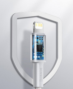 Кабел за зареждане и данни BASEUS USB Type C към Lightning с бързо зареждане Power Delivery 20 W 2m черен (CATLGD-A01) - Img 17