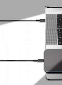 Кабел за зареждане и данни BASEUS USB Type C към Lightning Power Delivery с бързо зареждане 20 W 1m черен (CATLWJ-01) - Img 16