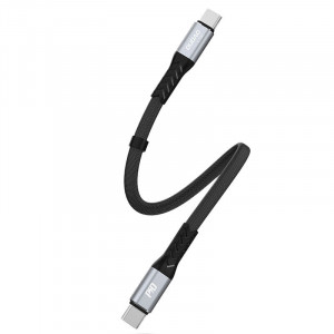 Кабел за зареждане и данни DUDAO L10C USB Type C към USB Type C Power Delivery 100W 0.23m черен (L10C) - Img 2