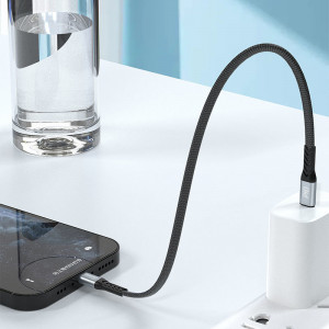 Кабел за зареждане и данни DUDAO L10P USB Type C към Lightning Power Delivery 20W 0.23m черен (L10P) - Img 6