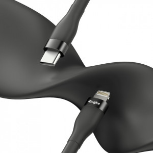 Кабел за зареждане и данни RINGKE USB Type C към Lightning 480Mb/s 20W 1.2m черен (CB60112RS) - Img 2