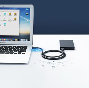 Кабел за зареждане и данни UGREEN US128 USB Type A 2.0 A към USB Type A 2m черен - Img 7