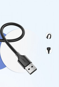Кабел за зареждане и данни UGREEN USB Type A към micro USB 2A 2m (60138) черен - Img 11