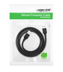 Кабел за зареждане и данни UGREEN USB Type A към USB Type A 3.0 1m черен - Img 6