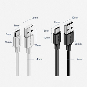 Кабел за зареждане и данни UGREEN USB Type A към USB Type C с бързо зареждане 3.0 3A 0.25m черен (US287 60114) - Img 19