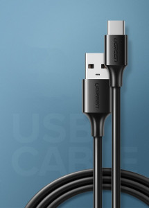 Кабел за зареждане и данни UGREEN USB Type A към USB Type C 480Mb/s 3A 1.5 m черен (US287 60117) - Img 2