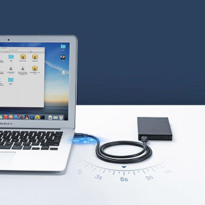 Кабел за зареждане и данни UGREEN USB Type A 3.0 към USB Type A 3.0 2m сив (10371) - Img 2