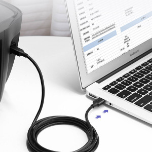Кабел за принтер UGREEN USB Type A към USB Type B 480Mb/s 5m черен (US135) - Img 6