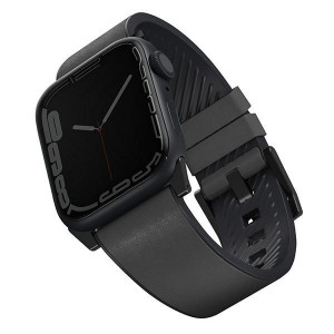 Каишка от еко кожа UNIQ Straden - Apple Watch 44mm SE / 44mm Series 6 / 44mm Series 5 / 44mm Series 4 каишка сив - Img 1