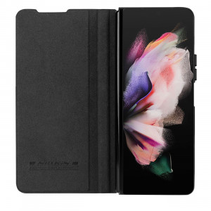 Калъф от еко кожа с подвижно покритие за камерата NILLKIN Qin Leather Pro - Samsung Galaxy Z Fold5 черен - Img 5