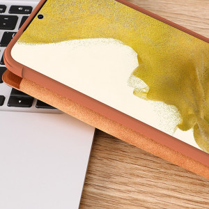 Калъф тип книга от еко кожа с подвижно покритие за камерата NILLKIN Qin Leather Pro - Samsung Galaxy S23+ кафяв - Img 17