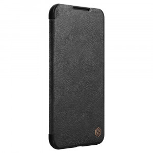 Калъф тип книга от еко кожа с подвижно покритие за камерата NILLKIN Qin Leather Pro - Samsung Galaxy S22+ черен - Img 6