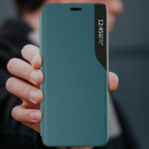 Калъф тип книга от еко кожа Eco - iPhone 13 Pro син - Img 9