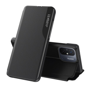 Калъф тип книга от еко кожа Eco - Xiaomi Redmi 11A / Poco C55 / Redmi 12C черен - Img 1