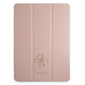 Калъф тип книга от еко кожа GUESS Saffiano GUIC12PUSASPI - iPad Pro 12.9" (5th gen 2021) / Pro 12.9" (6th gen 2022) ч розов - Img 1