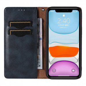 Калъф тип книга с връзка Magnet Strap - iPhone 12 син - Img 8