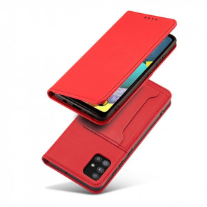 Калъф тип книга с външен джоб Magnet Card - Samsung Galaxy A04s / A13 5G червен - Img 2