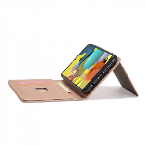 Калъф тип книга с външен джоб Magnet Card - Samsung Galaxy A12 розов - Img 9