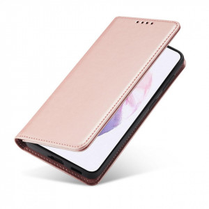 Калъф тип книга с външен джоб Magnet Card - Samsung Galaxy S22+ розов - Img 5