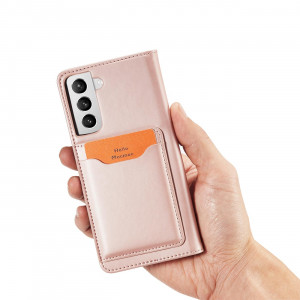 Калъф тип книга с външен джоб Magnet Card - Samsung Galaxy S22+ розов - Img 11