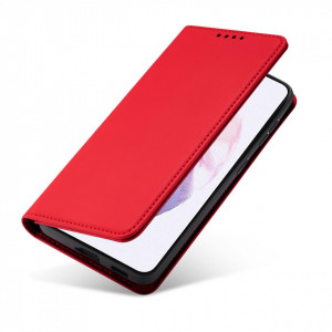Калъф тип книга с външен джоб Magnet Card - Samsung Galaxy S22+ червен - Img 6