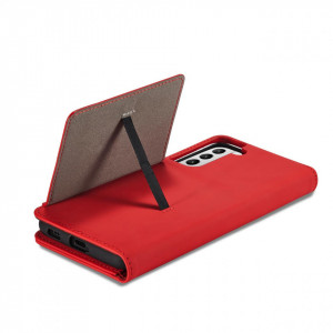 Калъф тип книга с външен джоб Magnet Card - Samsung Galaxy S22+ червен - Img 10