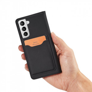 Калъф тип книга с външен джоб Magnet Card - Samsung Galaxy S22+ черен - Img 9
