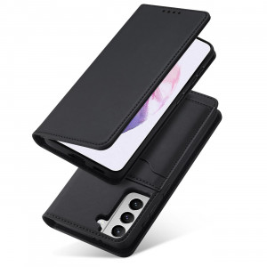 Калъф тип книга с външен джоб Magnet Card - Samsung Galaxy S22+ черен - Img 12