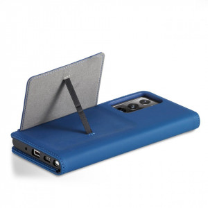 Калъф тип книга с външен джоб Magnet Card - Samsung Galaxy S22 Ultra син - Img 7