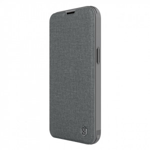 Калъф тип книга с подвижно покритие за камерата NILLKIN Qin Cloth Pro - iPhone 14 Plus сив - Img 6