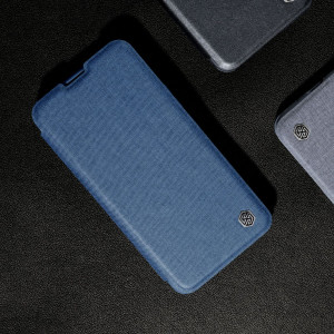 Калъф тип книга с подвижно покритие за камерата NILLKIN Qin Cloth Pro - iPhone 14 Plus сив - Img 18