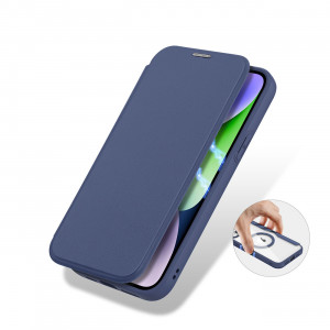 Калъф тип книга с прозрачен гръб DUX DUCIS Skin X Pro MagSafe - iPhone 15 Plus син - Img 6