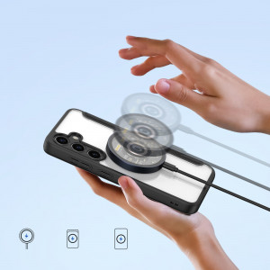 Калъф тип книга с прозрачен гръб DUX DUCIS Skin X Pro MagSafe - Samsung Galaxy S24+ черен - Img 4
