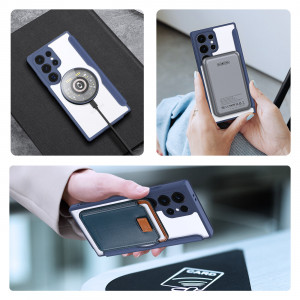Калъф тип книга с прозрачен гръб DUX DUCIS Skin X Pro MagSafe - Samsung Galaxy S24 Ultra син - Img 6