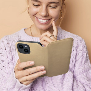 Калъф тип книга Dual Pocket - iPhone 15 Pro Max златист - Img 7