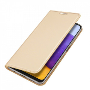 Калъф тип книга DUX DUCIS Skin Pro - Samsung Galaxy A22 златист - Img 4