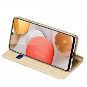 Калъф тип книга DUX DUCIS Skin Pro - Samsung Galaxy A42 5G златист - Img 6