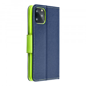 Калъф тип книга Fancy - iPhone 15 Pro тъмносин / лимоненожълт - Img 6
