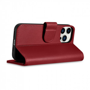 Калъф тип книга iCARER Wallet 2в1 против кражба - iPhone 14 Pro Max червен - Img 8
