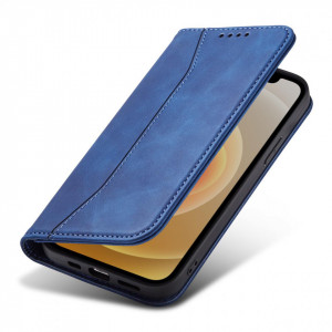 Калъф тип книга Magnet Fancy - iPhone 12 Pro Max син - Img 6