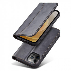 Калъф тип книга Magnet Fancy - iPhone 12 Pro Max черен - Img 3